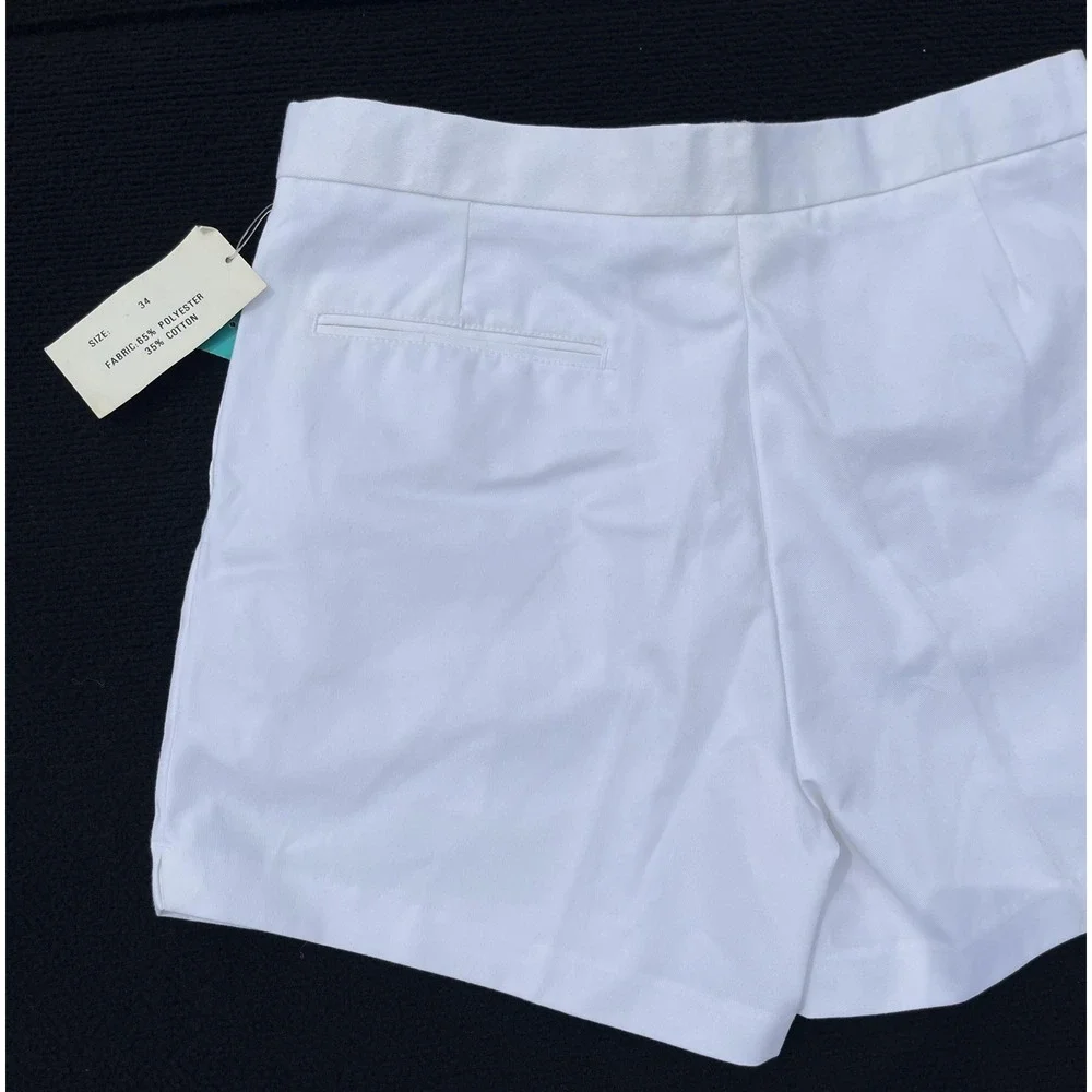 Vintage Cross Court Tennis‎ Shorts Mens 34 80s Poly Cotton NWT Classic Retro - Picture 12 of 14